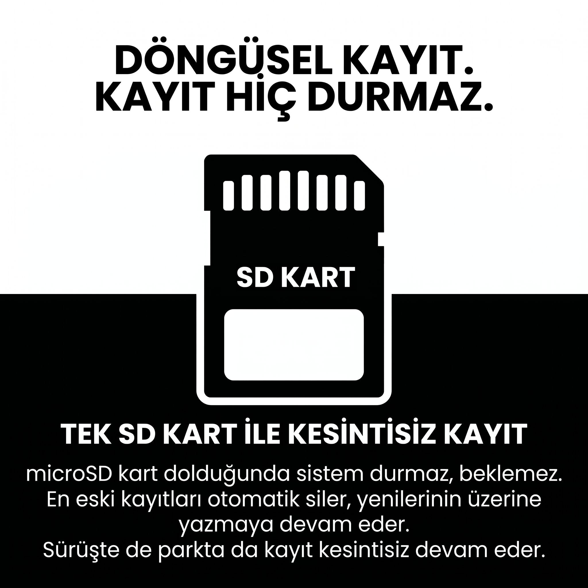 Her Araca Uyumlu 3 Kameralı Araç Kamerası